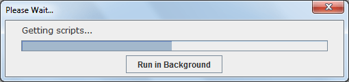 Figure 7: Getting Scripts Message Box