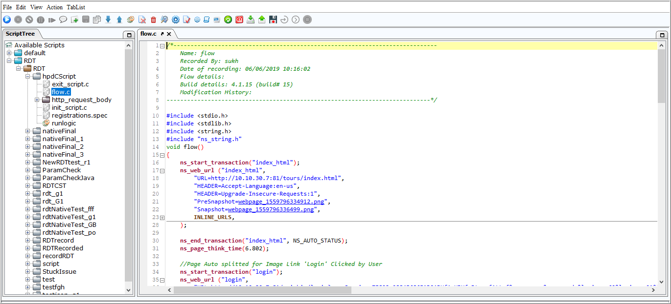 Figure 8 Script Manager Window